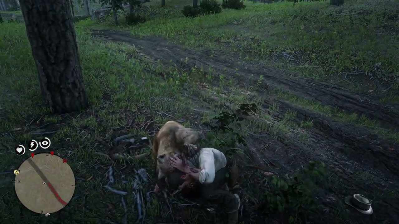 【RDR2】武器がないから普通にピューマに負けます　#rdr2    #reddeadredemption2