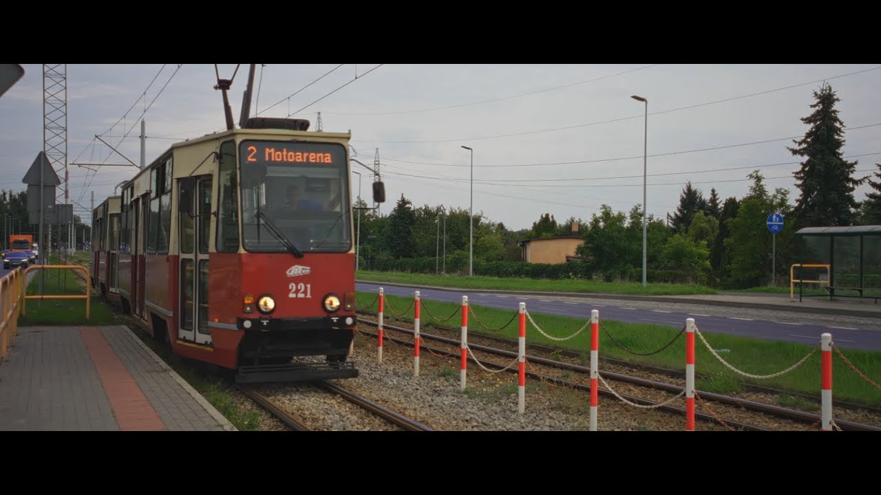Poland, Toruń, tram 2 ride from Tofama to Dworzec Autobusowy