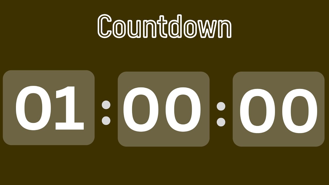 1 Hour Focus Timer 🧡 Deep Focus Countdown 🧡 Moss Green Background 🧡 ASMR Tick Tock
