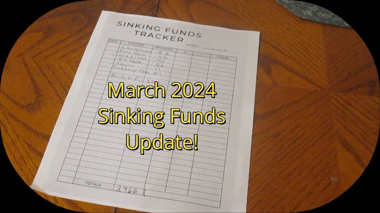 March 2024 Sinking Funds Update!
