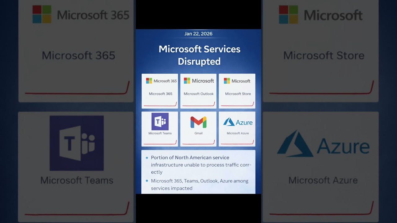 Сбой в работе Microsoft #microsoft #outage