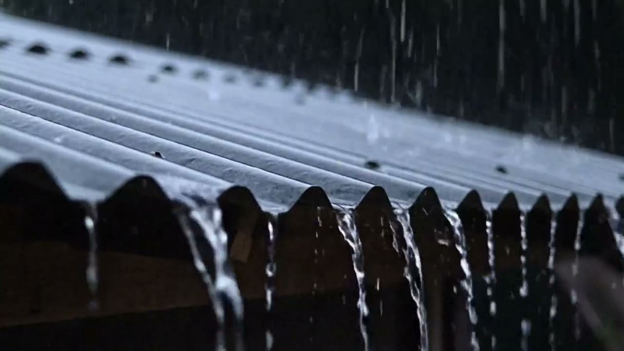 Heavy Rain on Metal Roof at Night - Relaxing ASMR Rain Sounds for Deep Sleep & Stress Relief