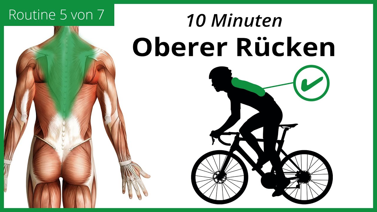 OBEREN R&Uuml;CKEN DEHNEN f&uuml;r Radfahrer - 10 Minuten DEHNROUTINE  - MECKLENBURGER SEEN RUNDE (5/7)