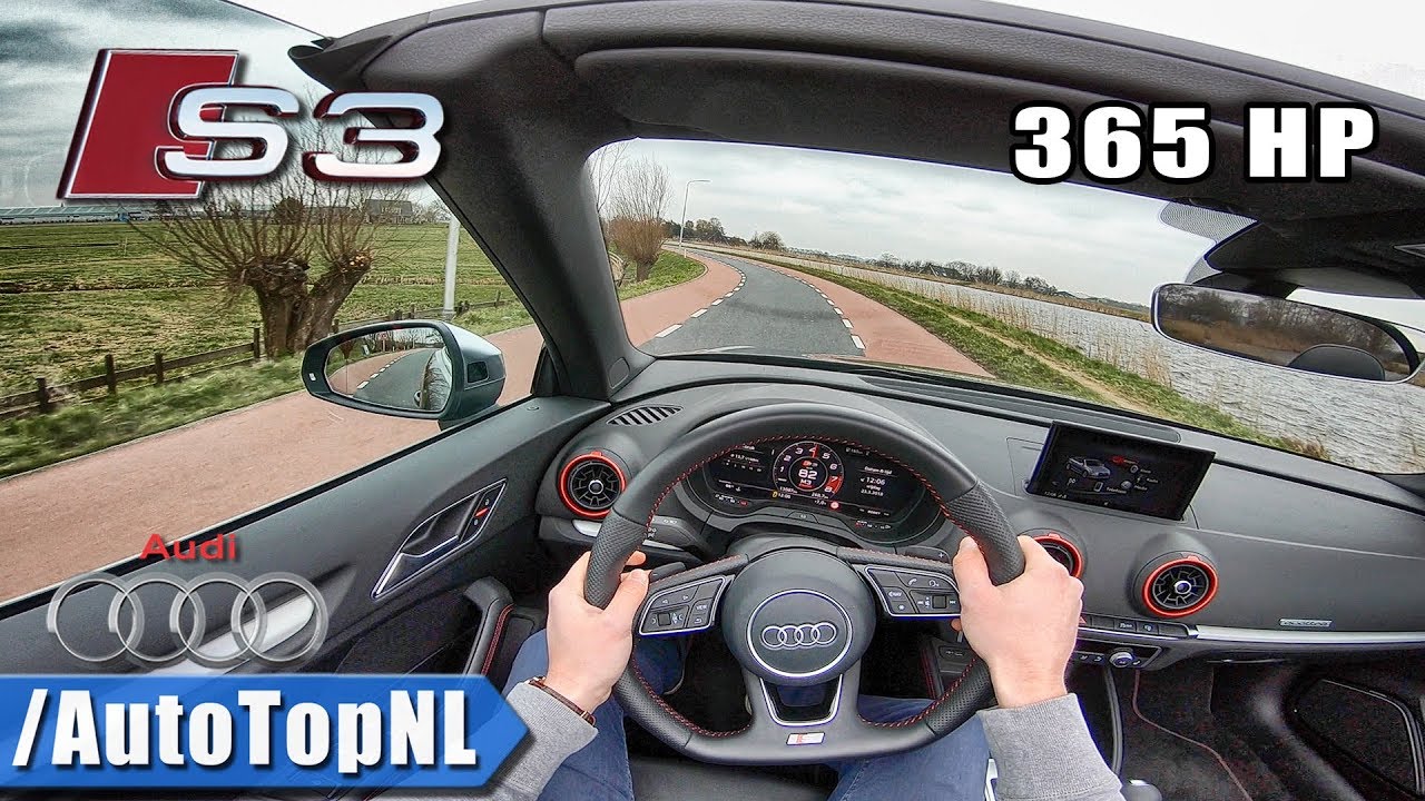Audi S3 Convertible LOUD! Exhaust POPS & BANGS 365HP POV Test Drive by AutoTopNL