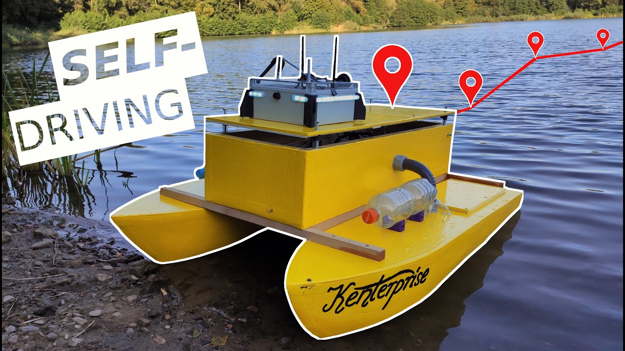 We built a Self-Driving RC Boat (ArduPilot Rover)