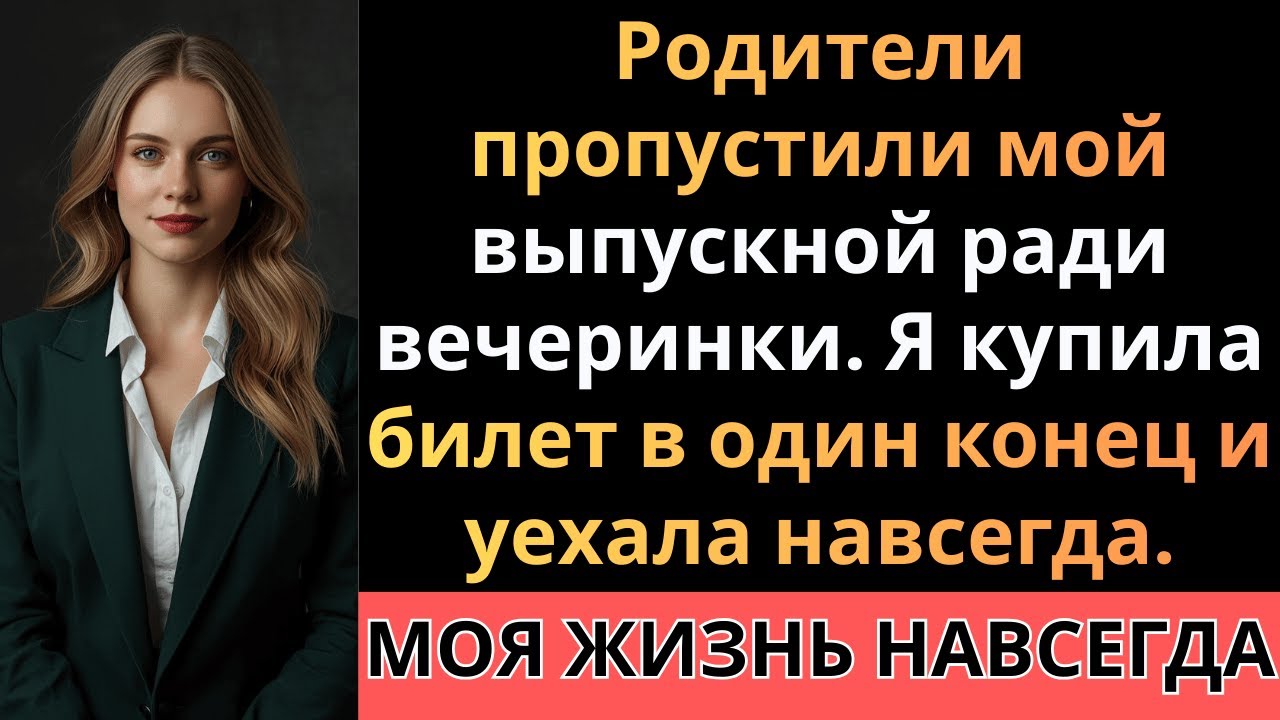 Мои родители пропустили мой выпускной ради вечеринки, а потом попросили у меня денег