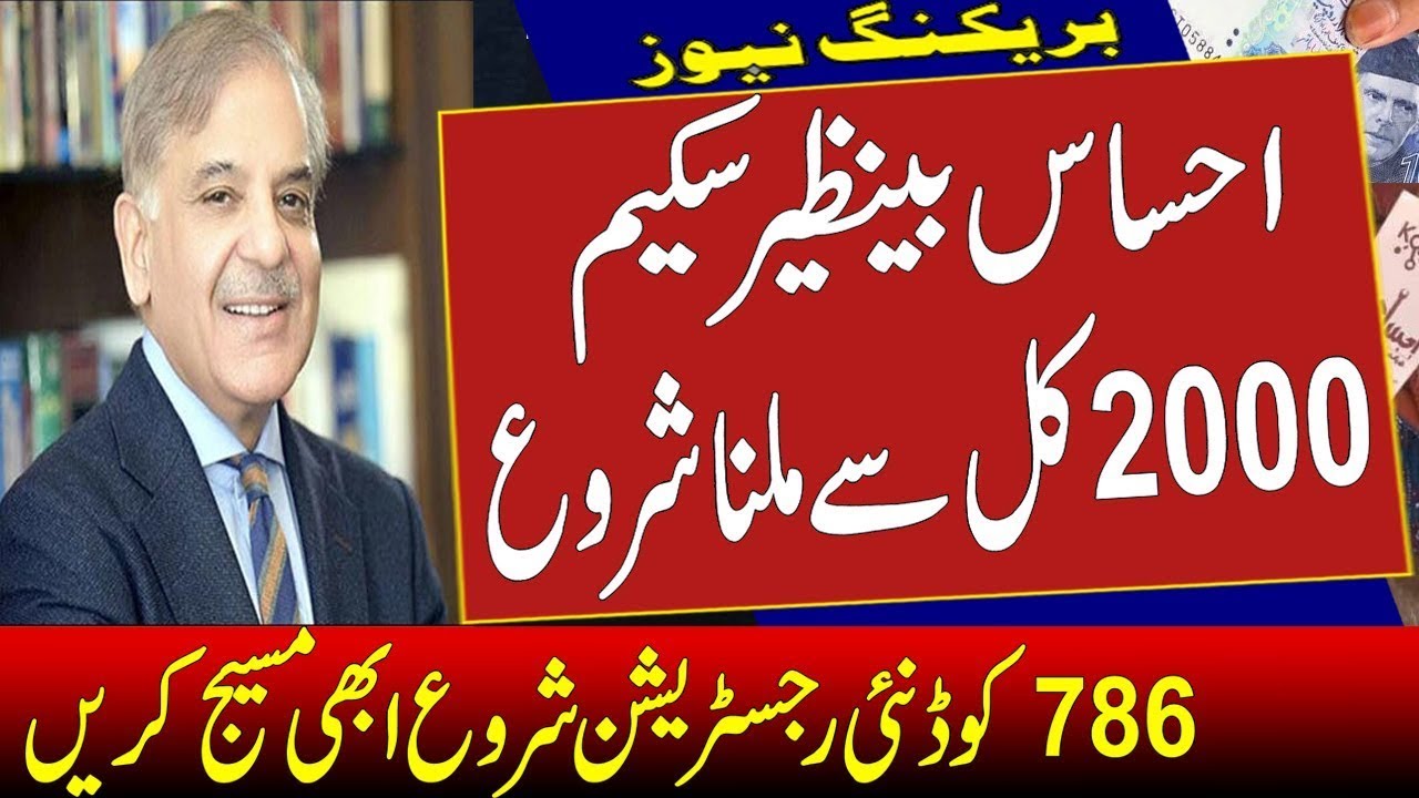 Ehsaas Program 786 Cash 2022 Online Check Registration shahbaz sharif 2000 lene ka tarika