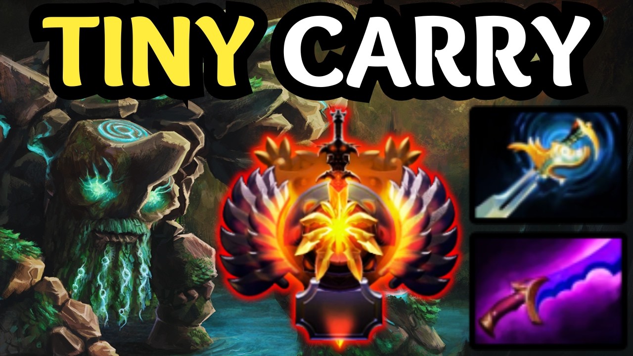 🔥 IMMORTAL TINY CARRY — TREE DAMAGE DESTROYS CORES 🔥 DOTA 2