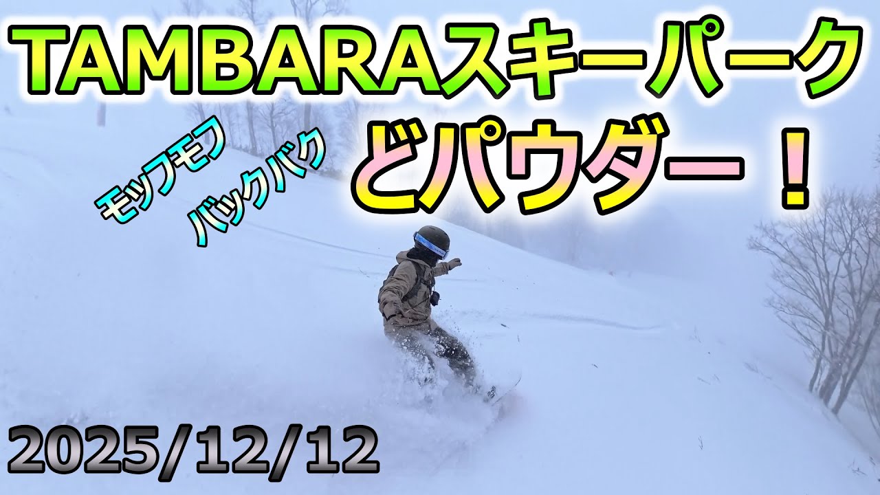 2025/12/12「たんばらスキーパーク」　モッフモフ、バッフバフどパウダー祭り。１日中パウダー食いまくり。