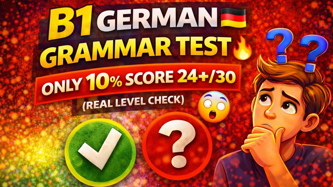 B1 German Grammar Test | Only 10% Score 24+/30 😳 (Real Level Check)