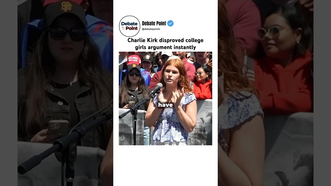 Charlie Kirk respectfully disproves college girls argument instantly  
