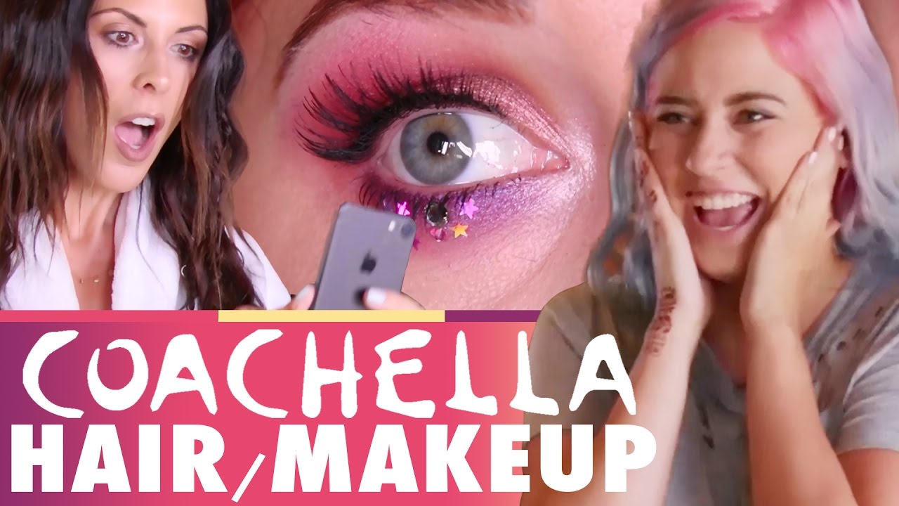 COACHELLA Hair & Makeup!! (Beauty Trippin)