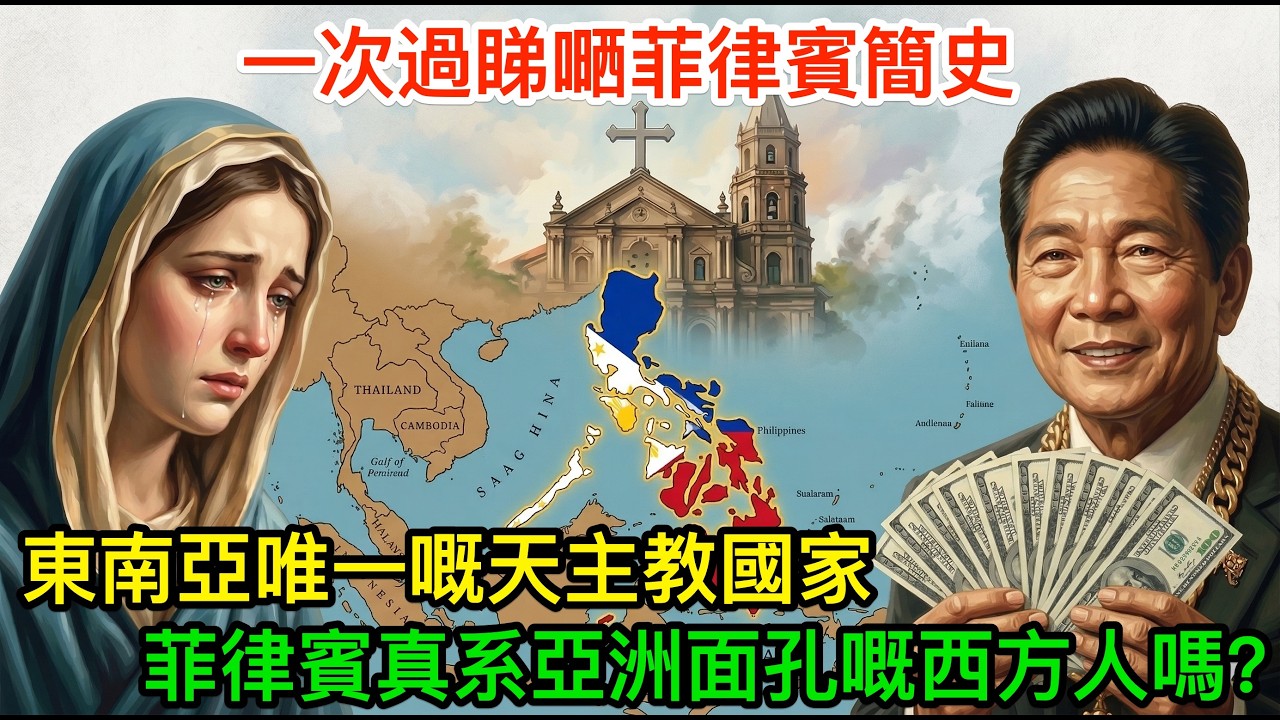 東南亞唯一嘅天主教國家：菲律賓真系亞洲面孔嘅西方人嗎？點樣由富變最窮？一次過睇嗮菲律賓簡史
