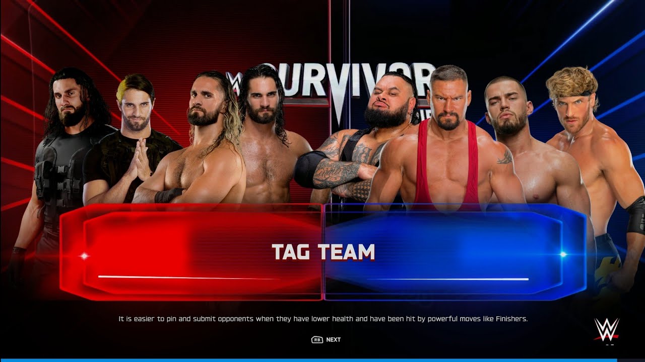 Team Rollins Vs The Vision - Tag Team Elimination Match | WWE 2k25 