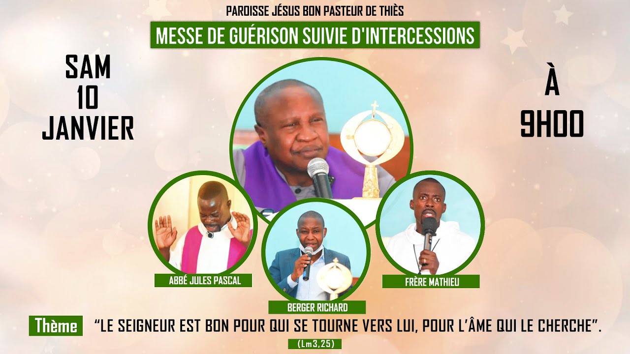 Messe de guérison suivie d'intercession du samedi 24 Janvier 2026