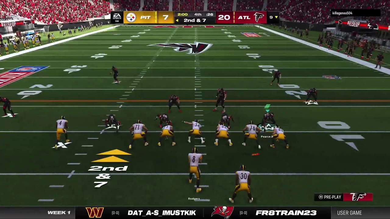 Falcons vs Steelers dynasty reboot wk1