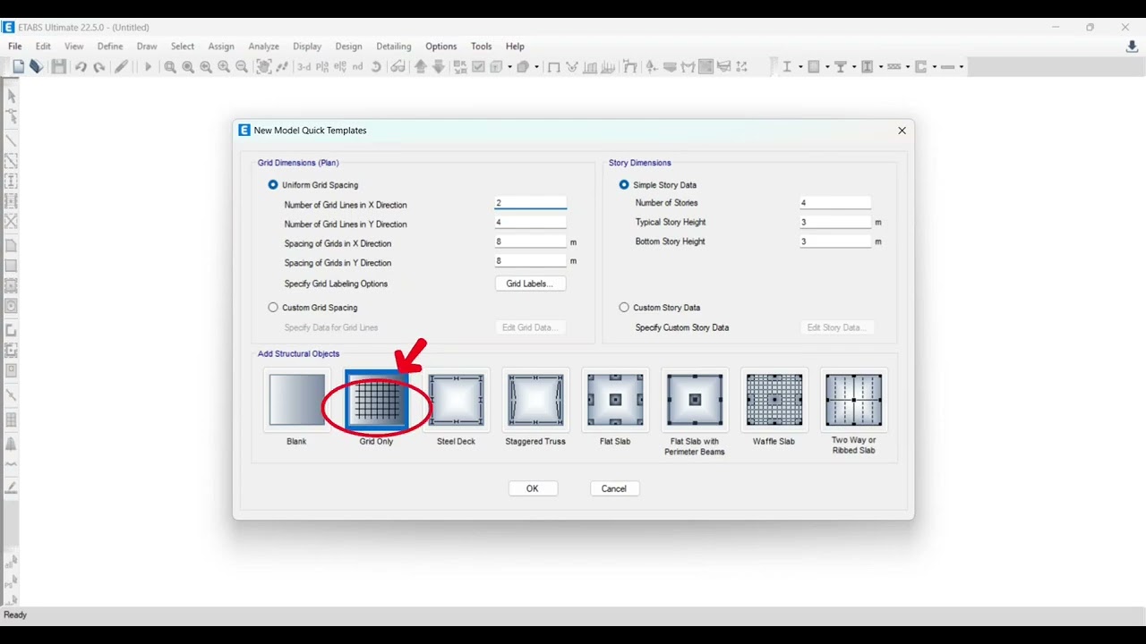  How to Define Grid System in Etabs | ETABS Grid Definition Step by Step | Part-1 #Etabs 