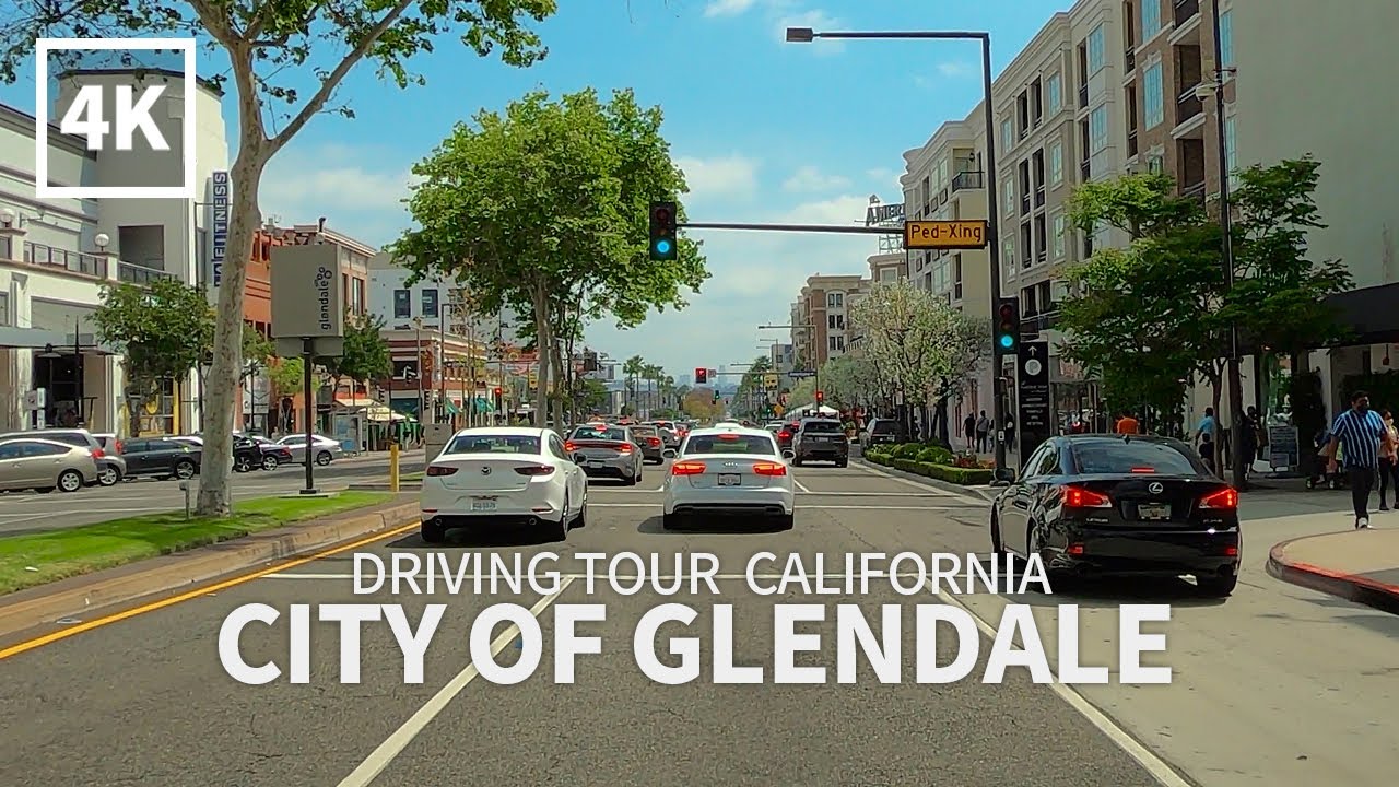 [4K] GLENDALE - Driving Downtown Glendale, Los Angeles County, California, USA, Travel, 4K UHD