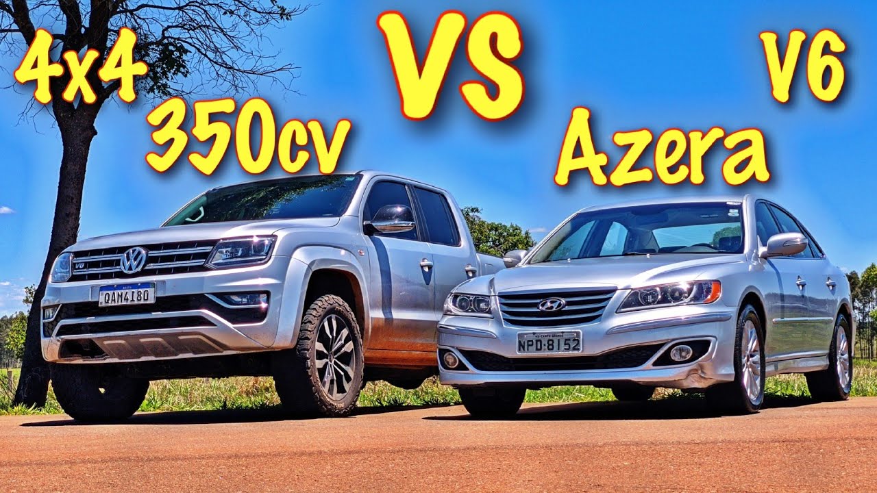 AMAROK V6 4X4 350CV VS HYUNDAI AZERA V6!! INACREDITÁVEL ESSE COMPARATIVO!😱