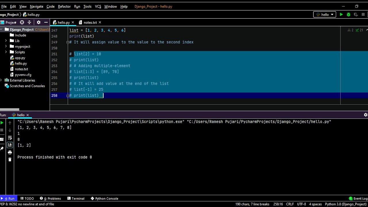 python list  Python course Tutorials: 5   learn python || machine learning  || ieee projects