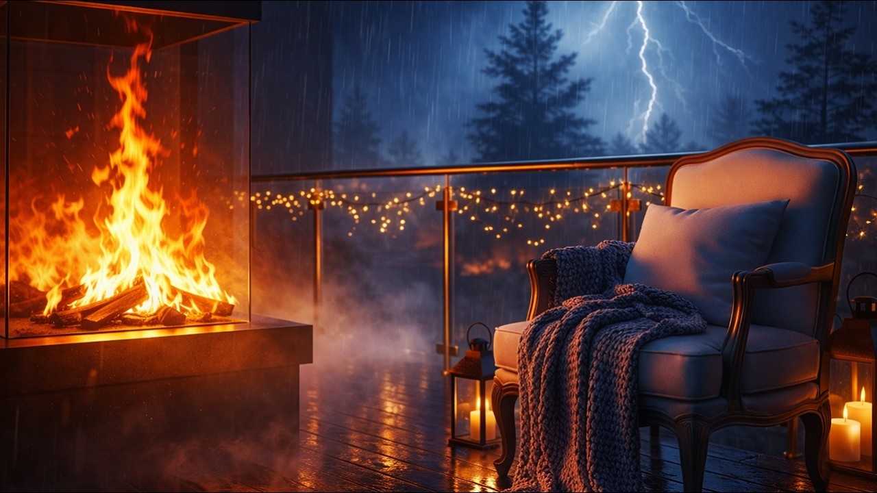 HEAVY RAIN AND THUNDER SOUNDS FOR SLEEPING ⛈️ – FALL ASLEEP FAST 😴 DEEP SLEEP RELAXATION ALL NIGHT 🌙