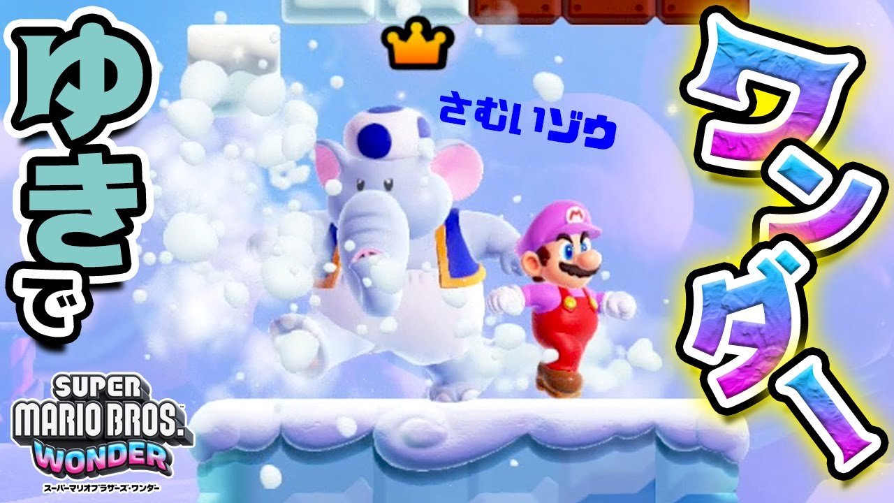 キノピオとマリオでふぶきのワンダーが寒すぎる🥶【スーパーマリオブラザーズ ワンダー 】Part04