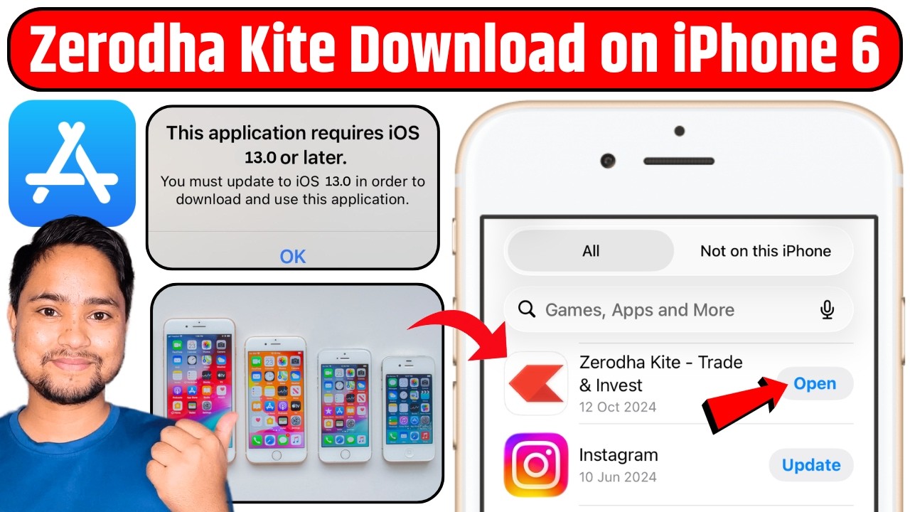 Zerodha Kite This Application Requires iOS 13.0 or Later 100% Fixed | Download Zerodha Kite iOS 12 ✅