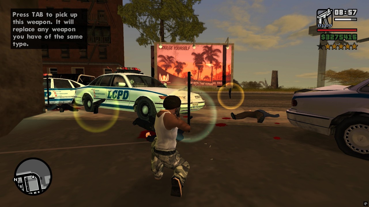 GTA San Andreas Liberty - Trenton Shootout & Rampage + Six Star Escape
