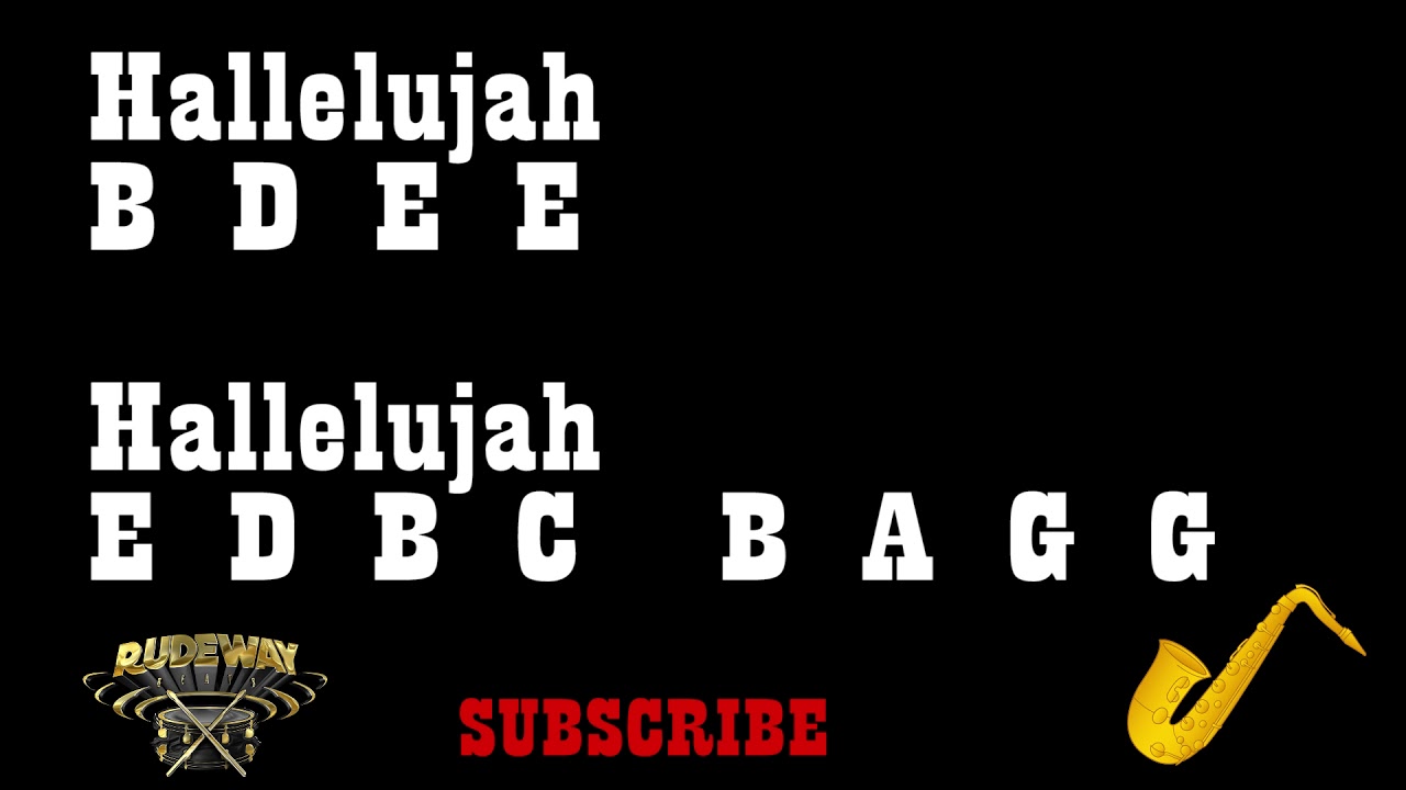 Hallelujah - Leonard Cohen (Alto Saxophone Notes) {Rudeway}