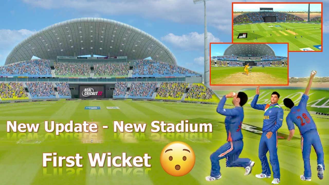 New Update - New Stadium - First wicket 😱 || Rc22 New Update || Rc22 Gameplay