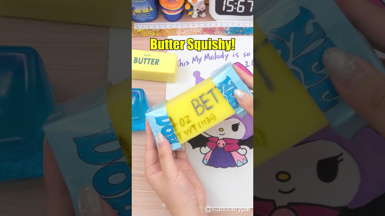 I Made a NeeDoh Butter Squishy! 🧈😳#shorts #Squishy