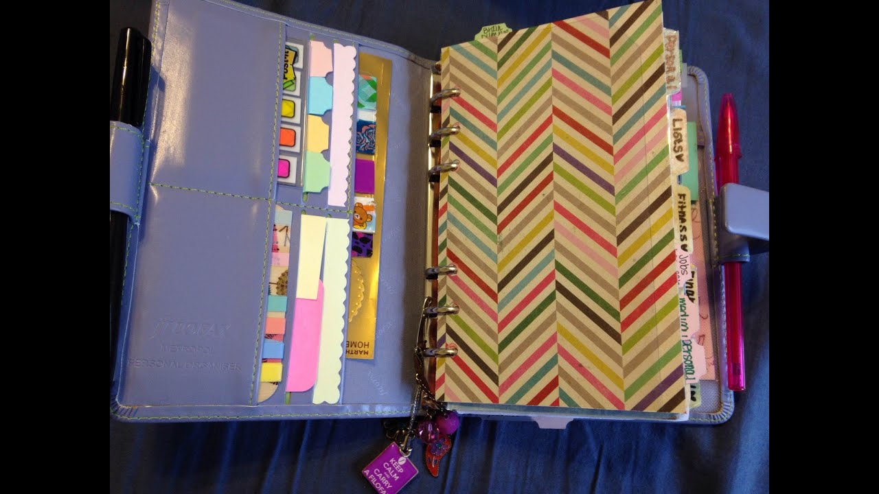 April 2014: Updated filofax setup- personal metropol in lavendar