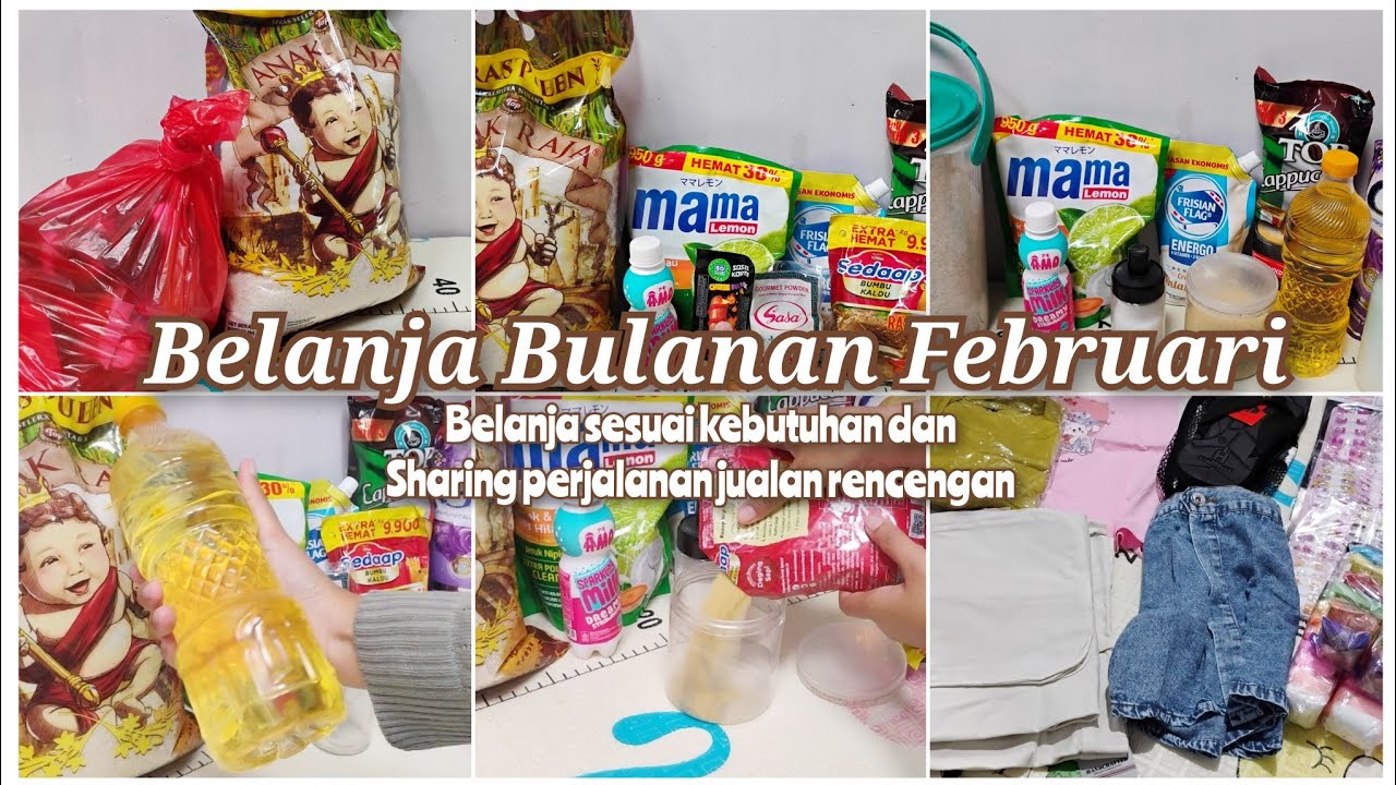 Belanja Bulanan Februari Budget 130 Ribu | Bongkar Belanjaan & Refill | Unboxing Perintilan Lebaran