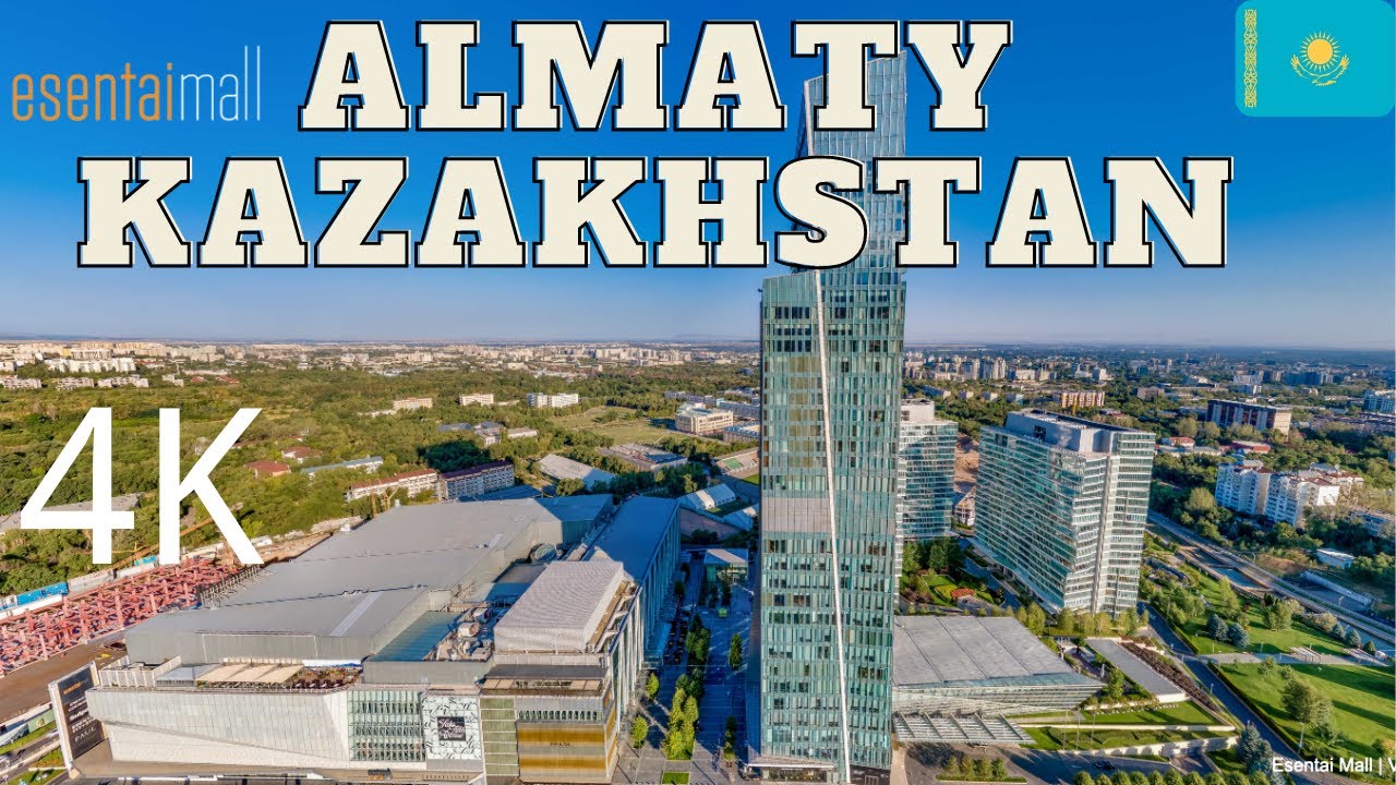 Esentai Mall | Al-Farabi street | Kazakhstan Almaty | Walking tour | 4K