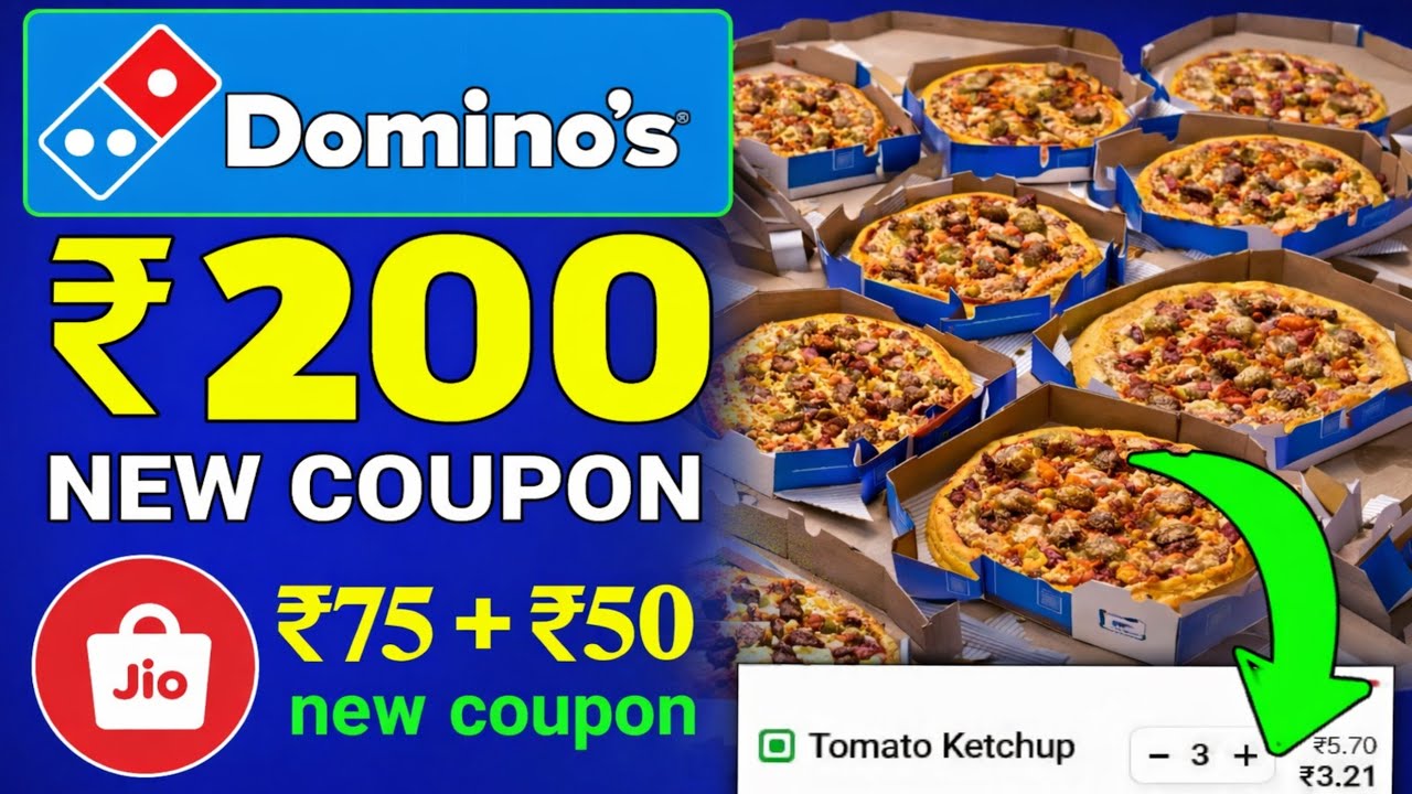 Jiomart 2 New coupon code all user | Dominos 7 New Coupon code today | Dominos ₹100 free pizza Code