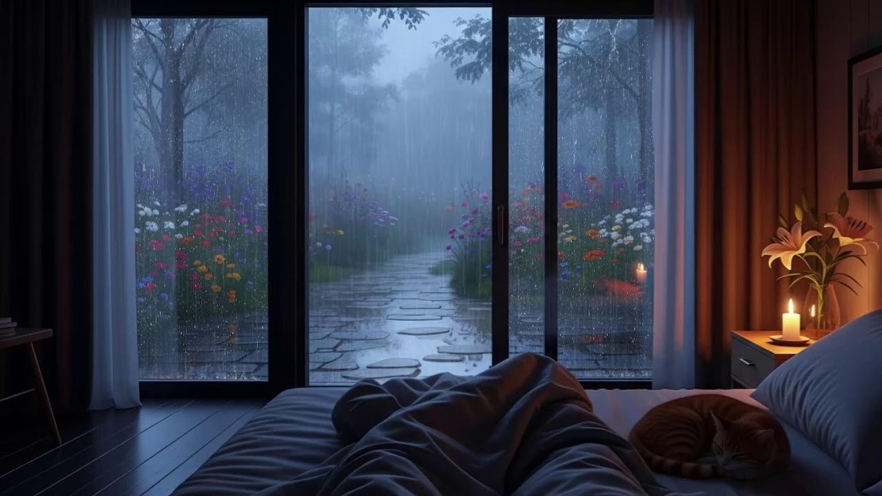Peaceful Deep Sleep Experience with Rain Sounds and Soft Piano Music for Stress Relief & Insomnia