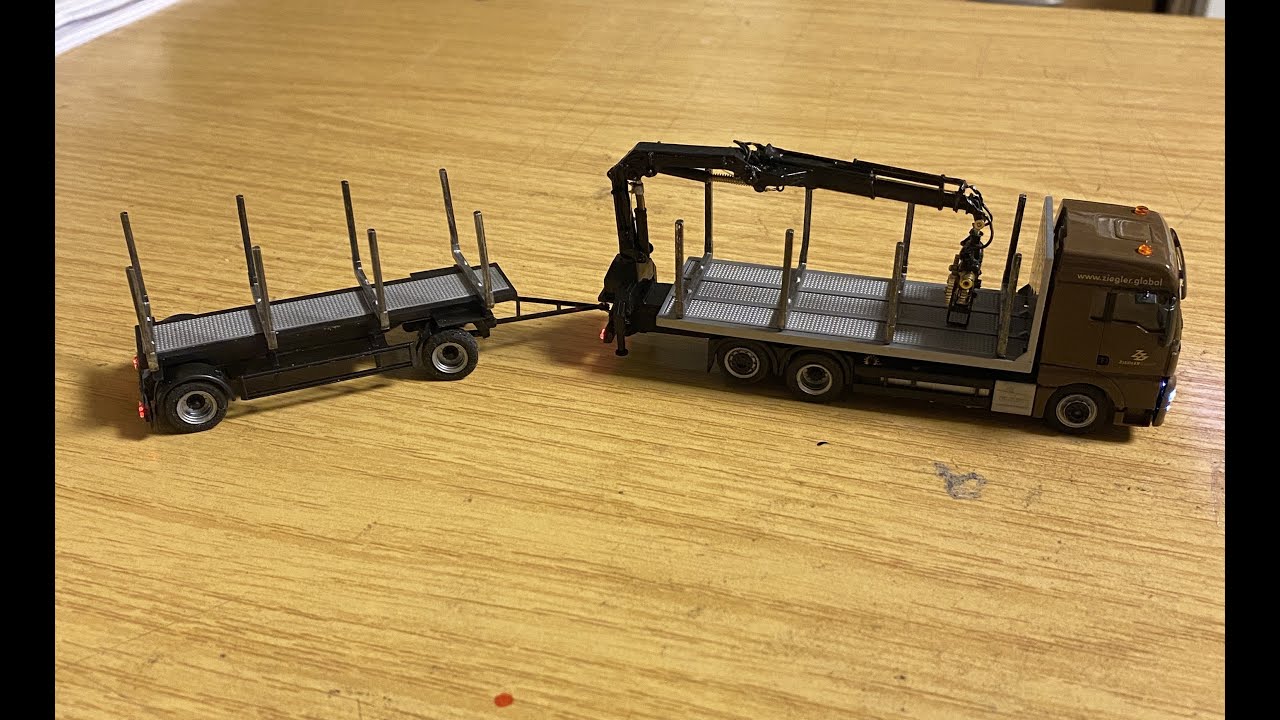 1:87 / H0 RC MAN TGX-XLX Holztransporter bei der Arbeit ;-)