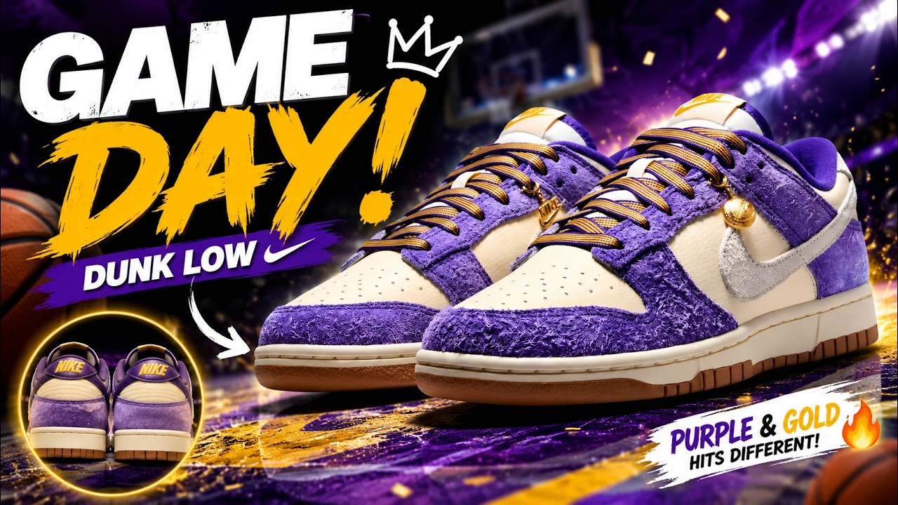 Game Day Dunk Low Just Dropped | Court Purple & Gold Collab