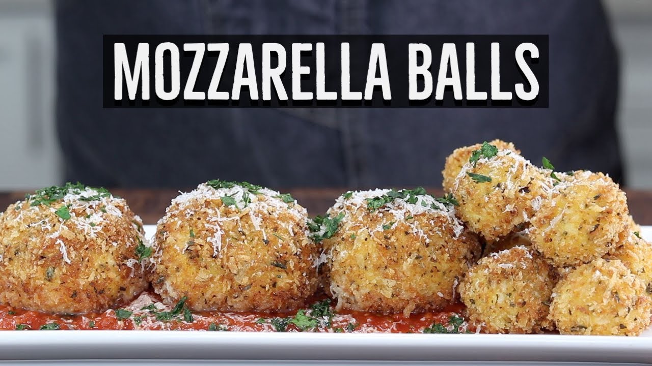 Crispy Fried Mozzarella Balls with Homemade Marinara