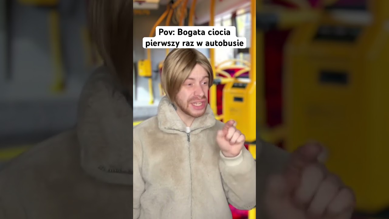 Bogata ciocia pierwszy raz jedzie autobusem 😱 #shorts