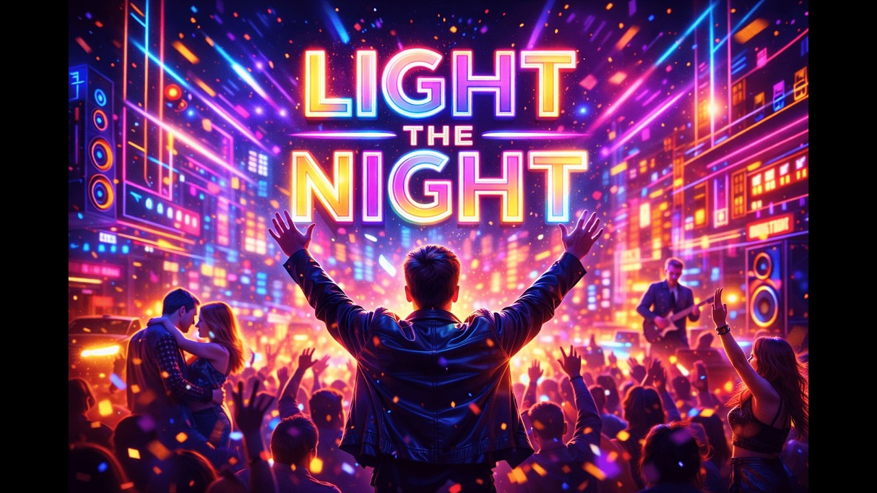 LIGHT THE NIGHT ✨ Epic Pop Dance Anthem | Sing Along Lyrics Video | Neon Party Vibes