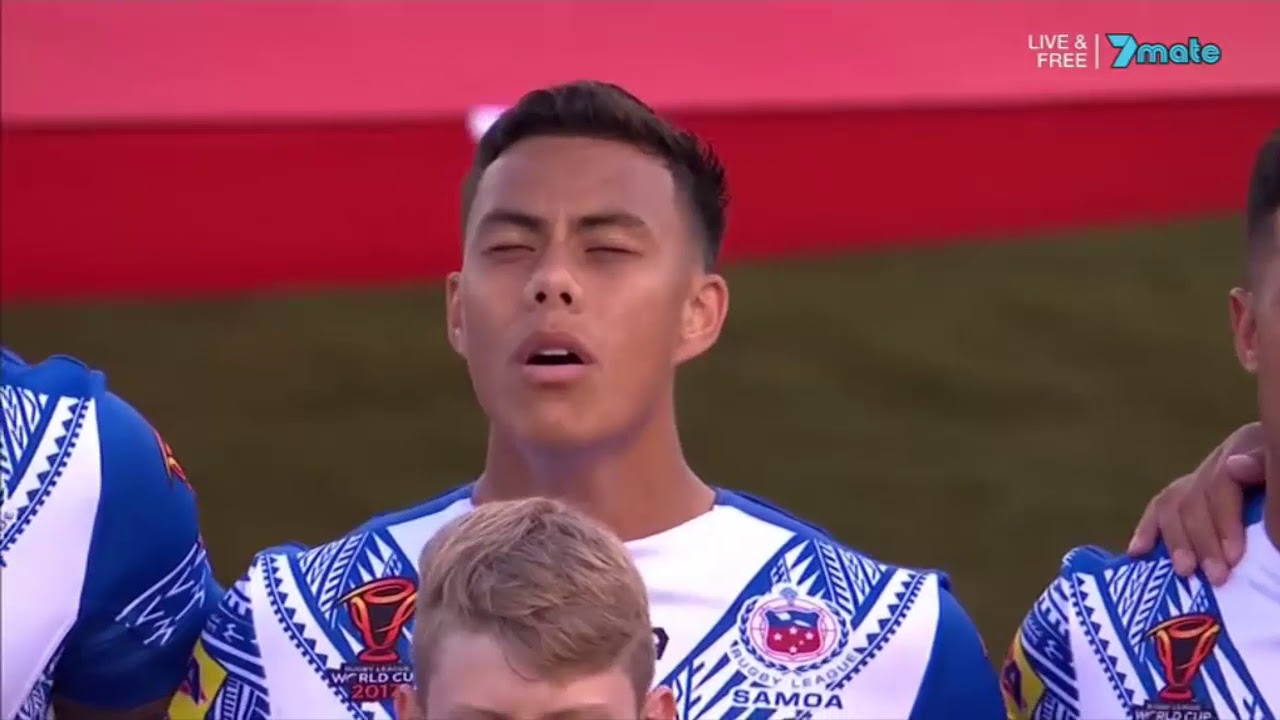 Anthems (& Siva Tau) - Samoa vs Scotland [RLWC17]