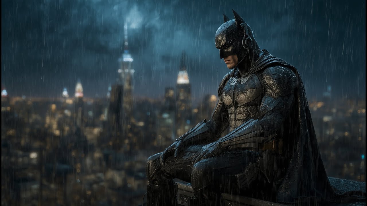 The Darkest Knight | Alone in the Rain Above Gotham