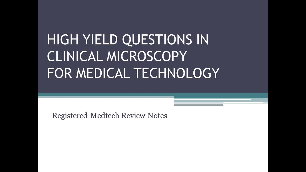 CLINICAL MICROSCOPY HIGH YIELD QUESTIONS! Board exam Review