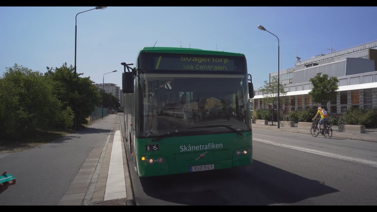 Sweden, Malmö, bus 7 ride from Tekniska museet Centralen