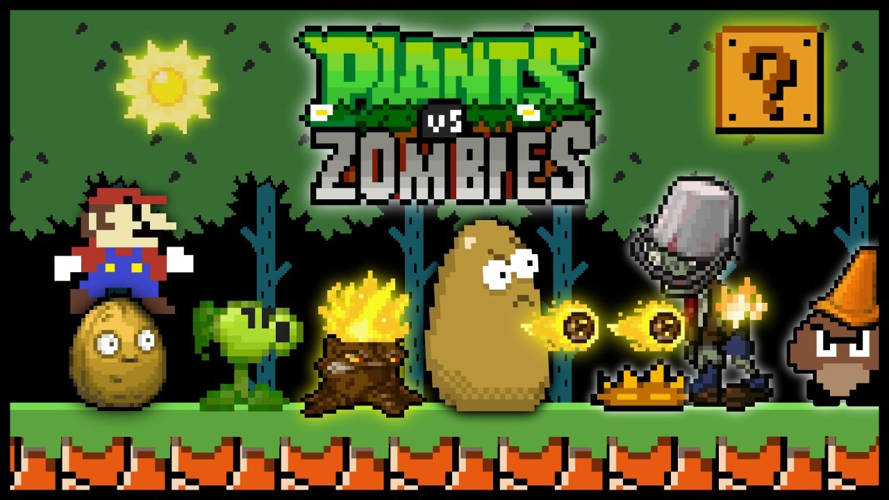 🍄SUPER MARIO But it's Plants Vs. Zombies !! 🌱