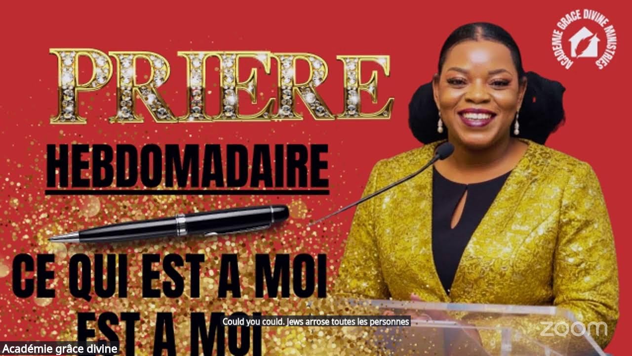 Zoom meeting invitation - Réunion Zoom de Académie grâce divine