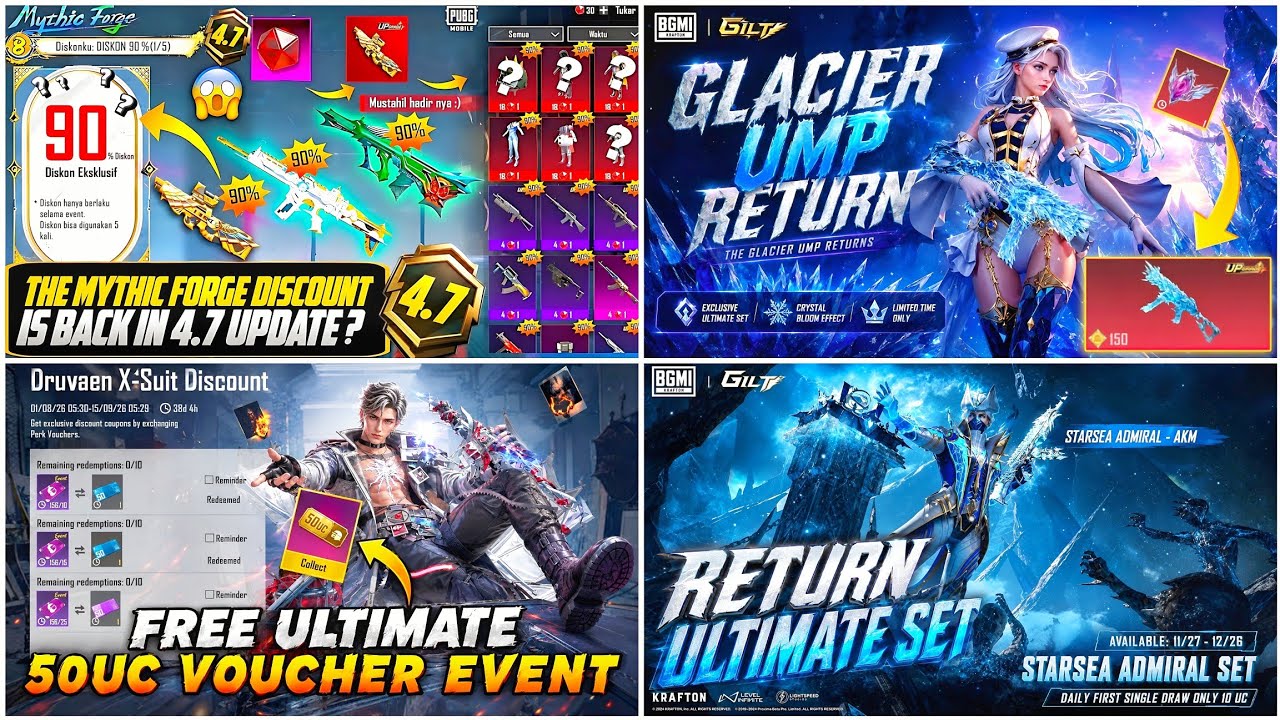 🔴 GLAICER UMP RETURN 🥶 NEXT CYBER WEEK LEAKS ✅ ULTIMATE 50UC VOUCHER CONFIRM 😍 RETURN ULTIMATE SET 🤩