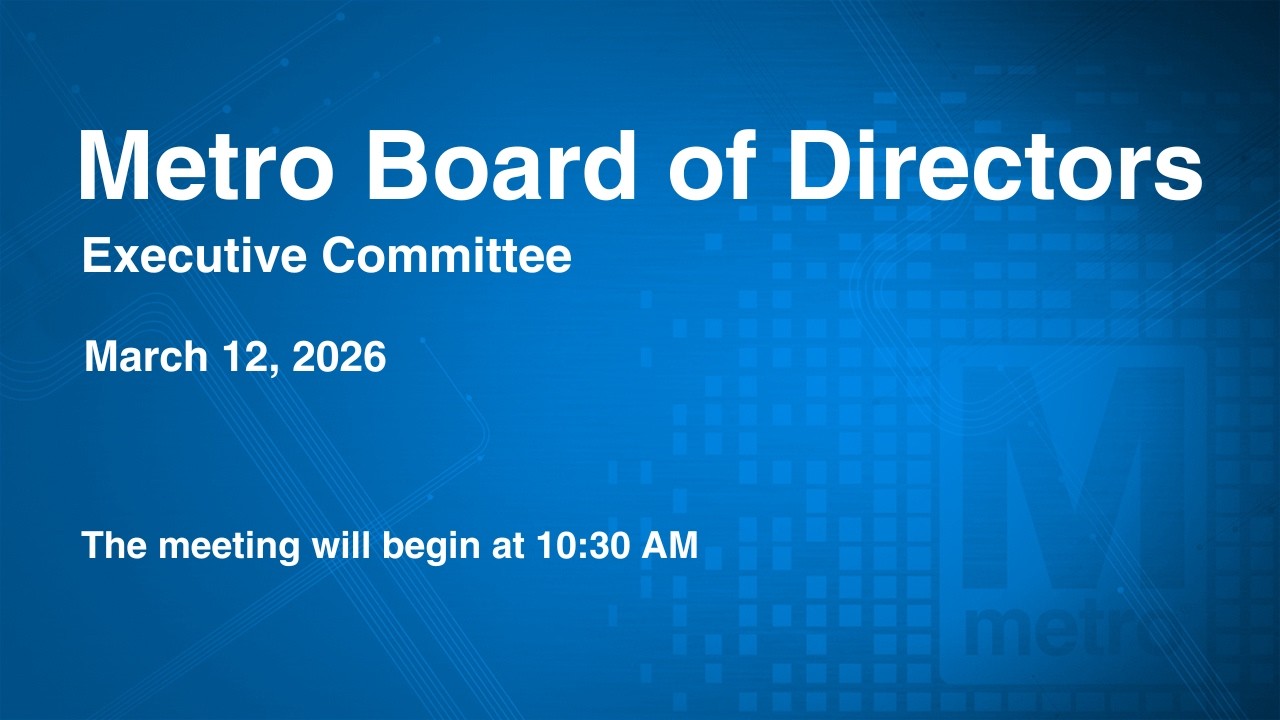 Metro Board of Directors Meeting - March 12, 2026