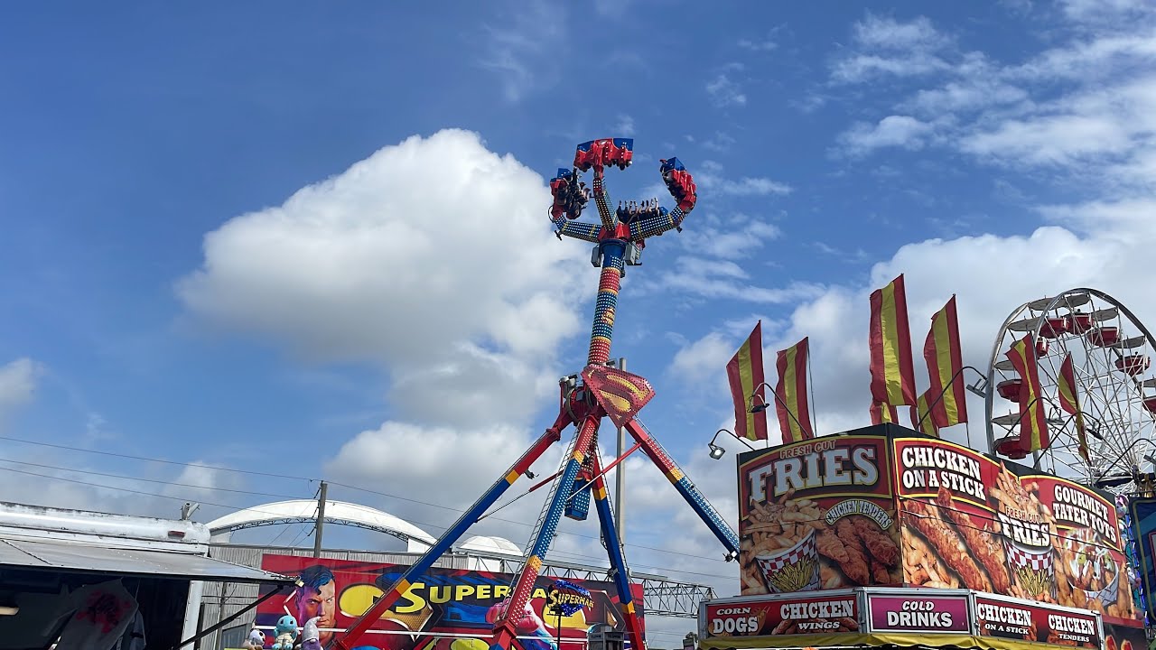 Superman 360 4k60fps POV - Dreamland Amusements Technical Park Streetfighter 360 - Copyright Free